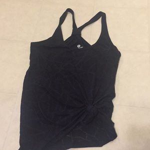 Black workout tank